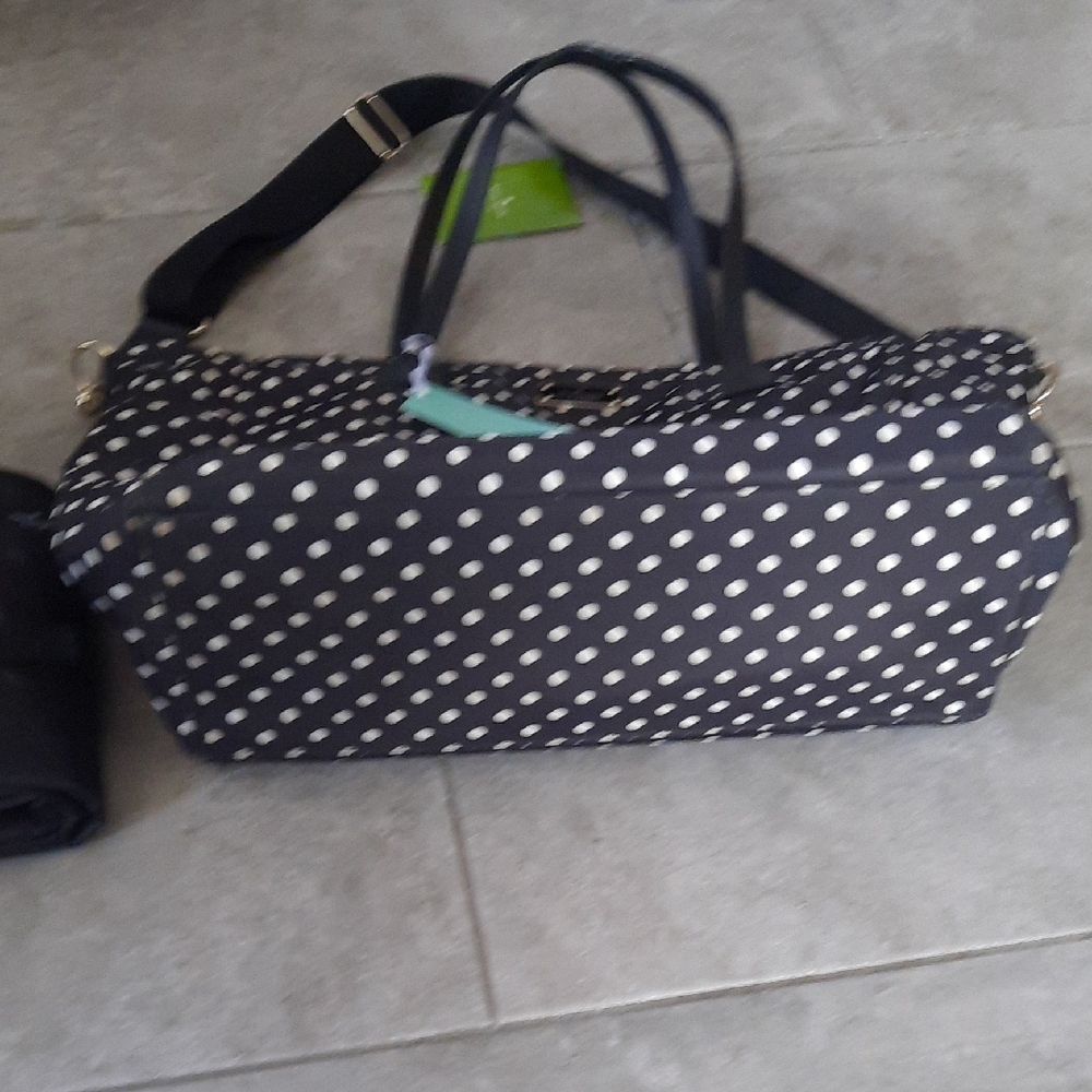 Kate Spade Black Tote Diaper Bag with White Dots - Picture 3 of 16